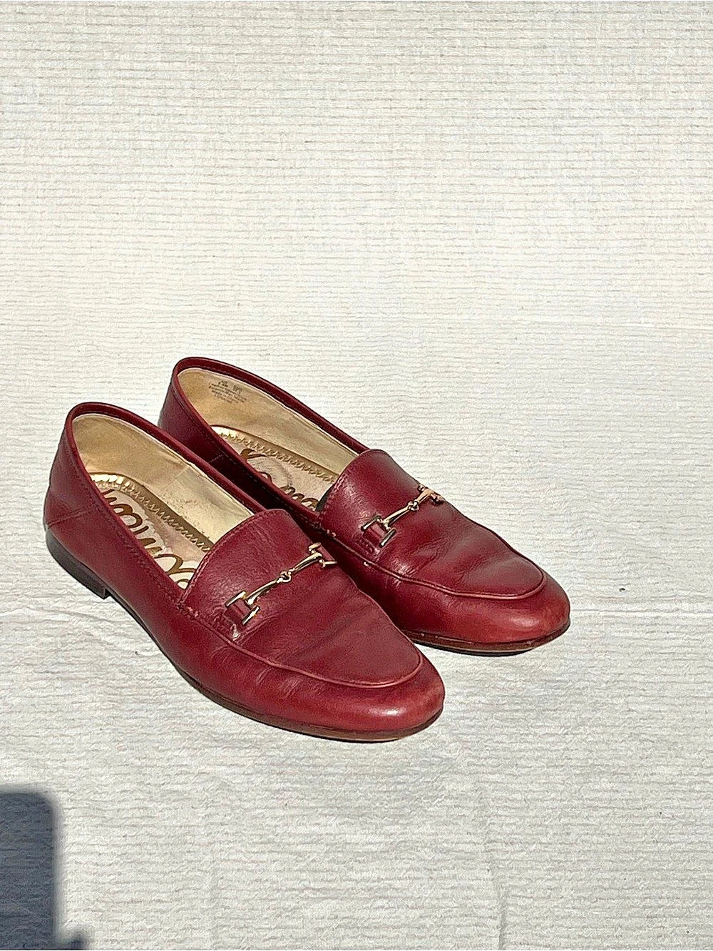 Sam Edelman Loraine Bit Loafer Horsebit Flats in Red